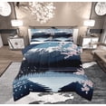 thumbnail image 1 of Feelyou Tokyo Mount Fuji Queen Comforter Set for Adult, Pink Cherry Blossoms Bedding Sets, Japanese Style Reversible Bedding Comforter Set, Luxury Bedroom Decor, 3 Pieces, 1 of 8