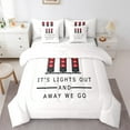 thumbnail image 1 of Feelyou Traffic Signal Light Bedding Comforter Set 7 Pieces, White Red Cartoon Full Bedding Set, Teen Kid Child Fitted Sheet Flat Sheet, Ultra Soft Home Decor, 1 of 7