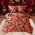 thumbnail image 1 of Feelyou Tree Branches Kids Twin Bedding Sets 7-Piece, Orange Plant Botanical Bedding Comforter Set, Rustic Farmhouse Reversible Sheet Sets, Ultra Soft Bedroom Decor, 1 of 8