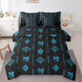 thumbnail image 1 of Feelyou Tribal Aztec Damask Twin Bedding Sets 7pcs, Western Boho Skeleton Comforter Set, 1 of 8