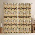 thumbnail image 1 of Feelyou Tribal Sheep Skeleton Black Out Curtains, Wheat Bohemian Aztec Curtains Pack of 2 (42x63 Each), Vintage Dream Catcher Bedroom Curtains, Curtains and Drapes Decor, 1 of 6