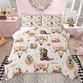 thumbnail image 1 of Feelyou Tribal Western Boot Bedding Comforter Set for Kids, Rustic Sheep Skull Twin Comforter Sets, Cactus Groovy Flower Reversible Bedding Set, Lightweight Room Decor, 2-Piece, 1 of 8