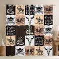 thumbnail image 1 of Feelyou Tribal Western Cowboy Curtains Pack of 2 (42x84 Each), Gothic Sheel Skull Curtains Blackout, Rustic Farmhouse Horse Bedroom Curtains, Living Room Curtains Decor, 1 of 6