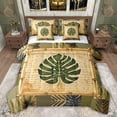 thumbnail image 1 of Feelyou Tropic Palm Leaves Twin Bedding Sets 7-Piece, Vintage Western Plant Bedding Comforter Set, Teens Kids Boys Girls Reversible Sheet Sets, Microfiber Bedroom Decor, 1 of 9