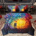 thumbnail image 1 of Feelyou Valentines Day Twin Bedding Sets 7-Piece, Rainbow Swirl Artwork Bedding Comforter Set, Love Heart Tree Plant Reversible Sheet Sets, Super Cozy Room Decor, 1 of 7