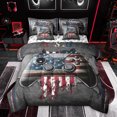 thumbnail image 1 of Feelyou Video Game Console Bedding Comforter Set 7 Pieces for Boy, Retro American Flag Full Bedding Set, Cartoon Gamepad Reversible Fitted Sheet Flat Sheet, Super Cozy Room Decor, 1 of 9