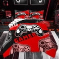 thumbnail image 1 of Feelyou Video Games Console Bedding Comforter Set, Red Cartoon Gamepad Twin Comforter Sets, Game Controller Reversible Bedding Set, Ultra Soft Bedroom Decor, 2 Pieces, 1 of 9