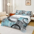 thumbnail image 1 of Feelyou Vintage Art Circle Bed Sheets for Kids, Abstract Geometric King Sheets, Retro Oil Printing Sheet Set, Breathable Home Decor, 4pcs, 1 of 7