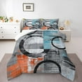thumbnail image 1 of Feelyou Vintage Art Circle Bedding Comforter Set for Kids, Abstract Geometric Twin Comforter Sets, Retro Oil Printing Reversible Bedding Set, Ultra Soft Home Decor, 2pcs, 1 of 8