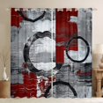 thumbnail image 1 of Feelyou Vintage Art Circle Black Out Curtains for Kids, Abstract Geometric Curtains Pack of 2 (42x63 Each), Retro Oil Printing Bedroom Curtains, Blackout Curtains Home Decor, 1 of 6