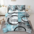 thumbnail image 1 of Feelyou Vintage Art Circle Twin Bedding Sets 7-Piece for Kids, Abstract Geometric Bedding Comforter Set, Retro Oil Printing Reversible Sheet Sets, Breathable Home Decor, 1 of 7