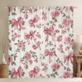 thumbnail image 1 of Feelyou Vintage Bowknot Child Black Out Curtains, Pink Flower Floral Curtains Pack of 2 (42x63 Each), Fashion French Style Bedroom Curtains, Living Room Curtains Decor, 1 of 6