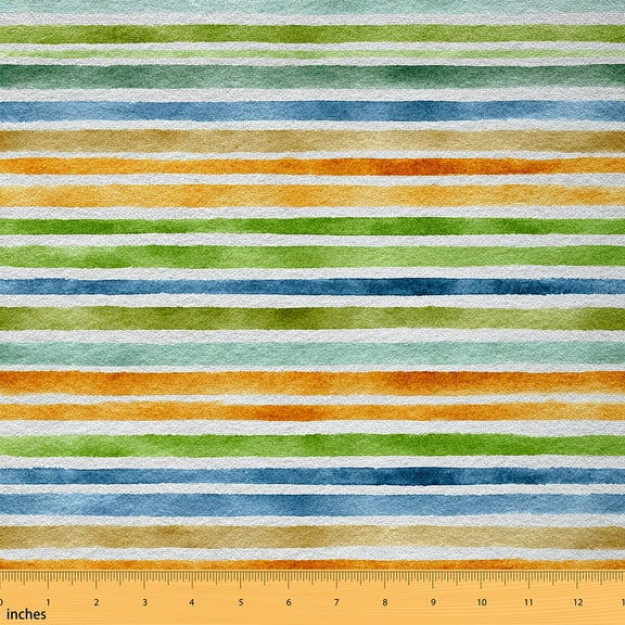 Feelyou Vintage Brush Stroke Fabric by the Yard 1 Yard, Abstract Geometric Room Decor Fabric by the Yard, Oil Printing Fabric for Sewing, Luxury Bedroom Decor