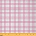 thumbnail image 1 of Feelyou Vintage Checkered Fabric by the Yard 1 Yard, Square Geometric Sewing Fabric, Kawaii Pink Plaid Home Decor Fabric by the Yard, Breathable Home Decor, 1 of 6