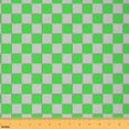 thumbnail image 1 of Feelyou Vintage Checkered Fabric by the Yard 3 Yards, Fashion Geometric Home Decor Fabric by the Yard, Chic Green Grey Plaid Sewing Fabric, Microfiber Bedroom Decor, 1 of 6
