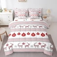 thumbnail image 1 of Feelyou Vintage Christmas Festival Bedding Comforter Set 7pcs, Tribal Aztec Geometric Queen Bedding Sets, Kawaii Reindeer Print Reversible Queen Sheet Sets, ltra Soft Home Decor, 1 of 7