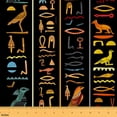 thumbnail image 1 of Feelyou Vintage Egypt Fabric by the Yard 5 Yards for Boys, Tribal Egyptian Home Decor Fabric by the Yard, Hippie Western Geometric Sewing Fabric, Ultra Soft Home Decor, 1 of 6