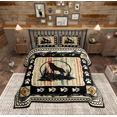 thumbnail image 1 of Feelyou Vintage Farmhouse Full Size Comforter Sets, Jungle Wolf Animal Bedding Comforter Set, Western Aztec Countryside Bedding Sets, Microfiber Bedroom Decor, 3pcs, 1 of 8