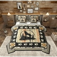 thumbnail image 1 of Feelyou Vintage Farmhouse Twin Bedding Sets 7-Piece, Jungle Wolf Animal Bedding Comforter Set, Western Aztec Countryside Sheet Sets, Microfiber Bedroom Decor, 1 of 7