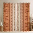 thumbnail image 1 of Feelyou Vintage Orange Aztec Black Out Curtains, Mid Century Fashion Curtains Pack of 2 (42x63 Each), Teens Adult Women Men Bedroom Curtains, Living Room Curtains Decor, 1 of 6