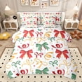 thumbnail image 1 of Feelyou Vintage Princess Bow-tie Twin Bedding Sets 7-Piece for Kids, Colorful Polkadots Bedding Comforter Set, Cartoon Butterfly Knot Reversible Sheet Sets, Luxury Bedroom Decor, 1 of 8
