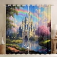 thumbnail image 1 of Feelyou Vintage Princess Castle Blackout Curtains Set of 2 (52x84 Each), Dreamy Fairy Tale Window Curtains, Teens Kids Girls Women Curtains and Drapes, Blackout Curtains Bedroom Decor, 1 of 6