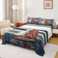 thumbnail image 1 of Feelyou Vintage Red Sailboat Queen Sheet Sets, Rustic Lodge Cabin Flat Sheet, Teens Boys Girls Kids Queen Fitted Sheet, Super Cozy Room Decor, 4-Piece, 1 of 7