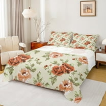 Feelyou Vintage Western Floral Twin Sheet Sets, Rustic Farmhouse Twin Fitted Sheet, Teen Child Kid Adult Flat Sheet, Ultra Soft Home Decor, 3pcs