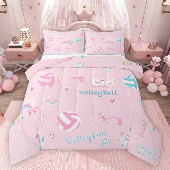 Feelyou Volleyball Game Kid Twin Comforter Sets, Est Sleep Sport Bedding Set, 2 Pieces