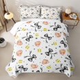 thumbnail image 1 of Feelyou Watercolor Black Bowknot Bed Spread Queen for Girls, Softball Glove Print Queen Coverlet Set, 3 Pieces, 1 of 7