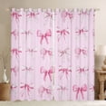 thumbnail image 1 of Feelyou Watercolor Bow Black Out Curtains, Fairy Princess Curtains Pack of 2 (42x63 Each), 1 of 6