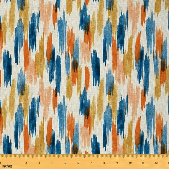 Feelyou Watercolor Graffiti Fabric by the Yard 1 Yard, Retro Fashion Home Decor Fabric by the Yard, Chic Minimalism Sewing Fabric, Super Cozy Room Decor