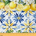 thumbnail image 1 of Feelyou Watercolor Lemon Fabric by the Yard 10 Yards, Chic Flower Fruit Home Decor Fabric by the Yard, Botanical Plant Sewing Fabric, Ultra Soft Home Decor, 1 of 6