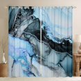 thumbnail image 1 of Feelyou Watercolor Marble Women Blackout Curtains Set of 2 (52x84 Each), Luxury Fashion Marbling Blue Window Curtains, Chic Abstract Ombre Curtains and Drapes, Blackout Curtains Room Decor, 1 of 6