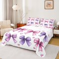 thumbnail image 1 of Feelyou Watercolor Ribbon Teen Full Size Sheets, Love Heart Bowknot Bed Sheets, 4 Pieces, 1 of 7