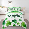 thumbnail image 1 of Feelyou Watercolor Shamrock Full Size Comforter Sets, St. Patrick's Day Bedding Sets, 3pcs, 1 of 8