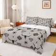 thumbnail image 1 of Feelyou Western Aztec Adult Queen Sheet Sets, Tribal Sheep Skeleton Flat Sheet, Hippie Abstract Triangle Queen Fitted Sheet, Microfiber Bedroom Decor, 4-Piece, 1 of 7