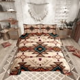 thumbnail image 1 of Feelyou Western Aztec Full Size Comforter Sets, Tribal Triangle Bedding Comforter Set, Bohemian Mandala Style Bedding Sets, Lightweight Room Decor,3-Piece, 1 of 8
