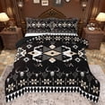 thumbnail image 1 of Feelyou Western Bohemian Aztec Bedding Comforter Set, Black Khaki Vintage Square Twin Comforter Sets, Farmhouse Sheep Skull Reversible Bedding Set, Breathable Home Decor, 2-Piece, 1 of 8