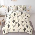 thumbnail image 1 of Feelyou Western Cactus Plant Bedding Comforter Set 7pcs for Kids, Tribal Sheep Skeleton Queen Bedding Sets, Bohemian Theme Queen Sheet Sets, Super Cozy Room Decor, 1 of 7