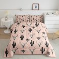 thumbnail image 1 of Feelyou Western Cactus Plant Queen Comforter Set for Kids, Tribal Sheep Skeleton Bedding Sets, Bohemian Theme Bedding Comforter Set, Lightweight Room Decor, 3 Pieces, 1 of 8