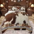 thumbnail image 1 of Feelyou Western Cow Print Bedding Comforter Set, Tribal Cowgirl Cowboy Twin Comforter Sets, Rustic Farmhouse Theme Reversible Bedding Set, Luxury Bedroom Decor, 2pcs, 1 of 8