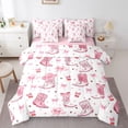 thumbnail image 1 of Feelyou Western Cowgirl Bedding Comforter Set 7pcs, Bow-tie Boot Stars King Bedding Sets, 1 of 8