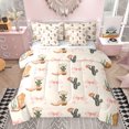 thumbnail image 1 of Feelyou Western Cowgirl Boot Comforter Set 7pcs, Cactus Botanical King Bedding Sets, 1 of 8