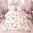 thumbnail image 1 of Feelyou Western Cowgirl Boot Twin Bedding Sets 7-Piece, Cartoon Princess Bow-tie Bedding Comforter Set, Teens Kids Girls Women Reversible Sheet Sets, Breathable Home Decor, 1 of 9