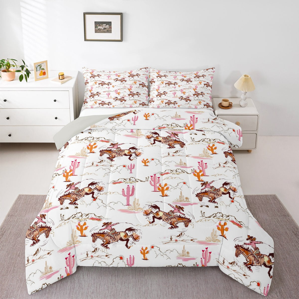 Feelyou Western Cowgirl Cowboy Full Size Comforter Sets, Tribal Hippie — free download