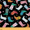 thumbnail image 1 of Feelyou Western Cowgirl Kids Fabric by the Yard 10 Yards, Stars Tribal Boots Home Decor Fabric by the Yard, Southwestern Sewing Fabric, Microfiber Bedroom Decor, 1 of 6