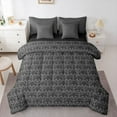 thumbnail image 1 of Feelyou Western Damask Bedding Comforter Set 7 Pieces, Grey Life Tree Full Bedding Set, 1 of 8