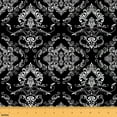 thumbnail image 1 of Feelyou Western Damask Fabric by the Yard 1 Yard, Vintage Fashion Room Decor Fabric by the Yard, Mandala Hippie Theme Fabric for Sewing, Microfiber Bedroom Decor, 1 of 6