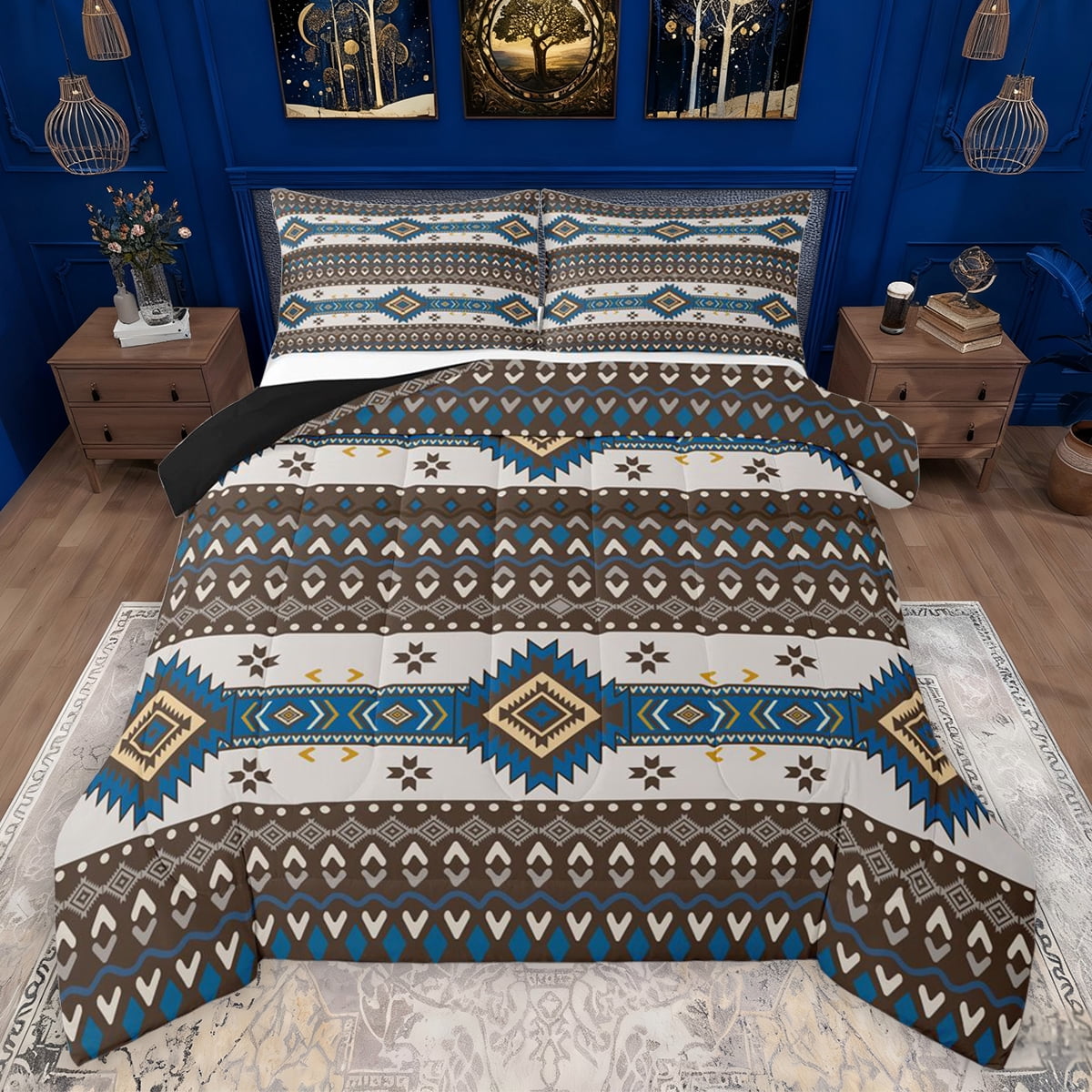 Feelyou Western Fashion Aztec Queen Comforter Set for Adult, Vintage ...